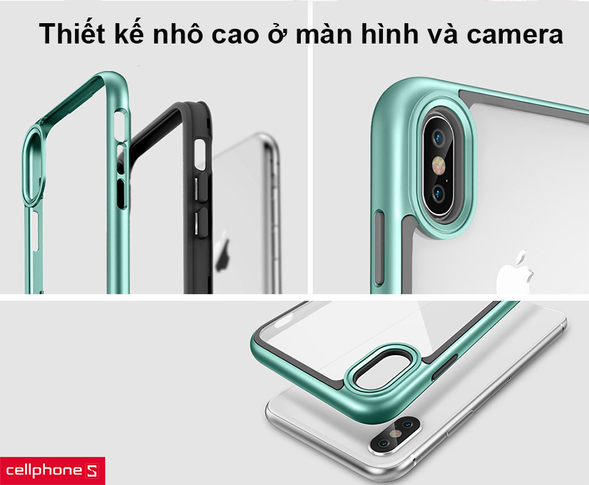 Thiết kế nhô cao ở màn hình và camera