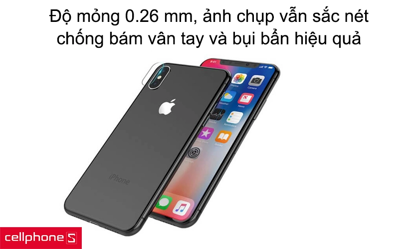 Độ mỏng 0.26 mm, ảnh chụp vẫn sắc nét, chống bám vân tay và bụi bẩn hiệu quả