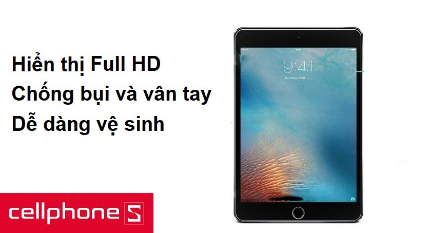 Miếng dán trong suốt, dễ dàng vệ sinh