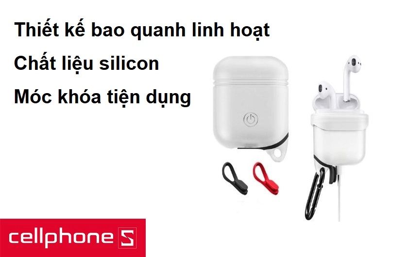Chất liệu silicon cao cấp, móc khóa tiện dụng