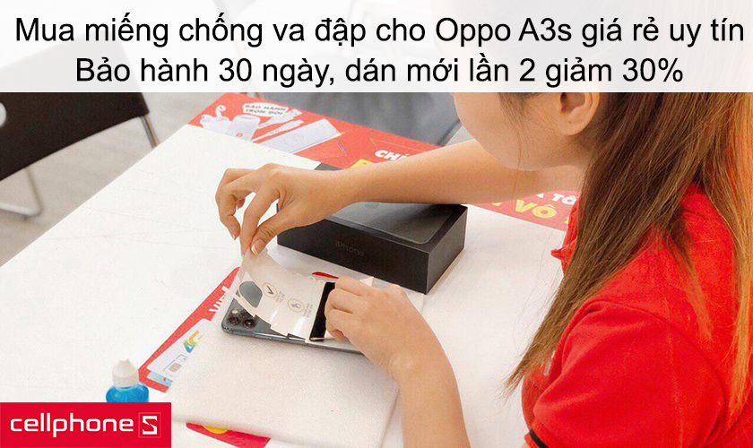 Mua miếng chống va đập cho Oppo A3s giá rẻ uy tín