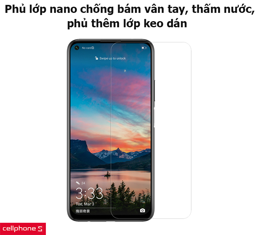 Phủ lớp nano chống bám vân tay, thấm nước, phủ thêm lớp keo dán
