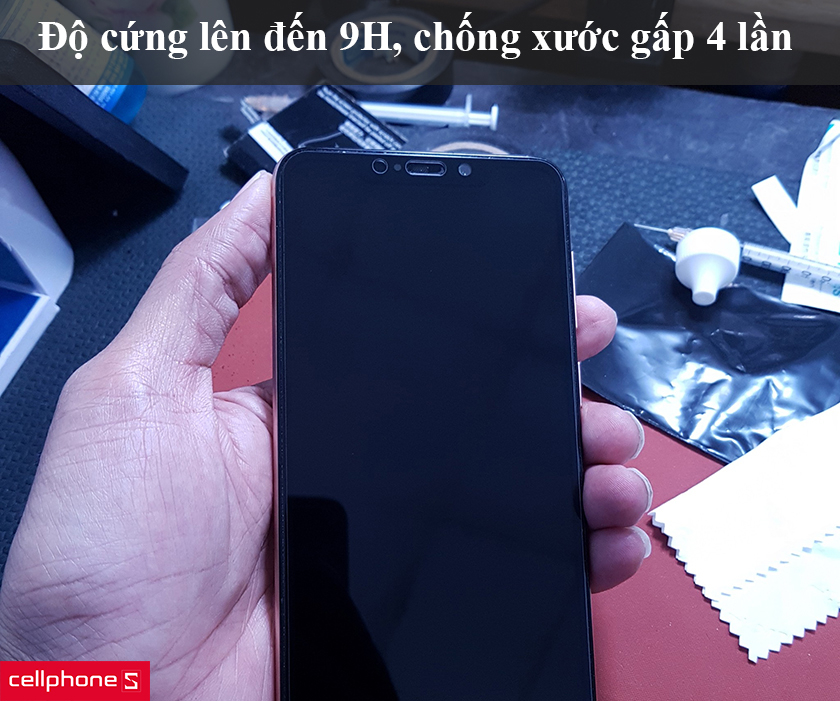 Độ cứng lên đến 9H, chống xước gấp 4 lần