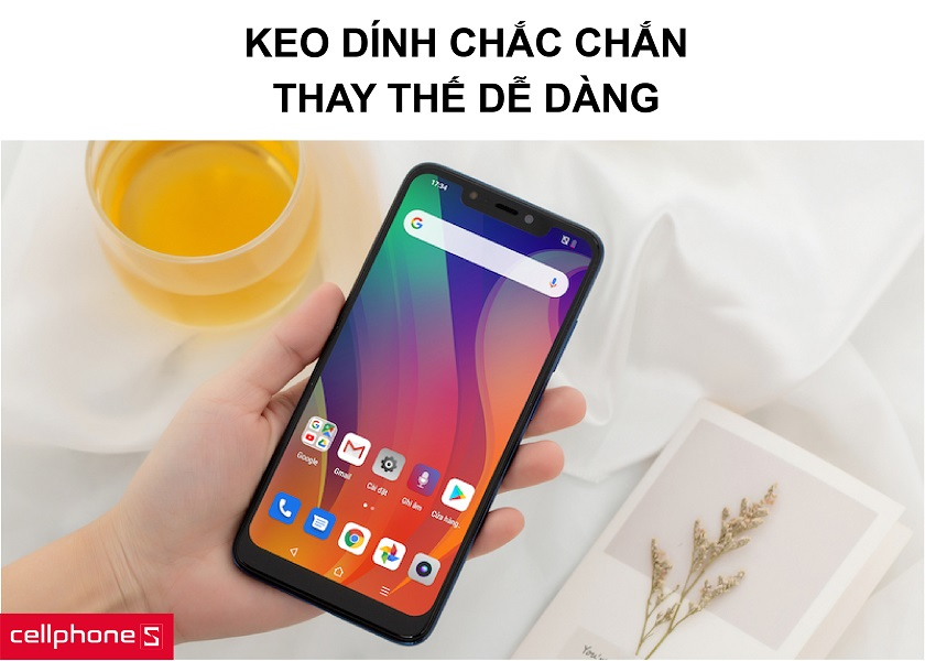 Keo dán dính chắc chắn và thay thế dễ dàng cùng khả năng trượt nước nhẹ