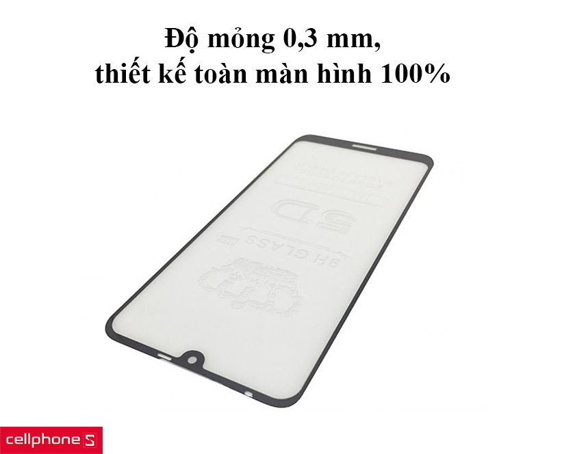 Độ mỏng 0,3 mm, thiết kế toàn màn hình 100%
