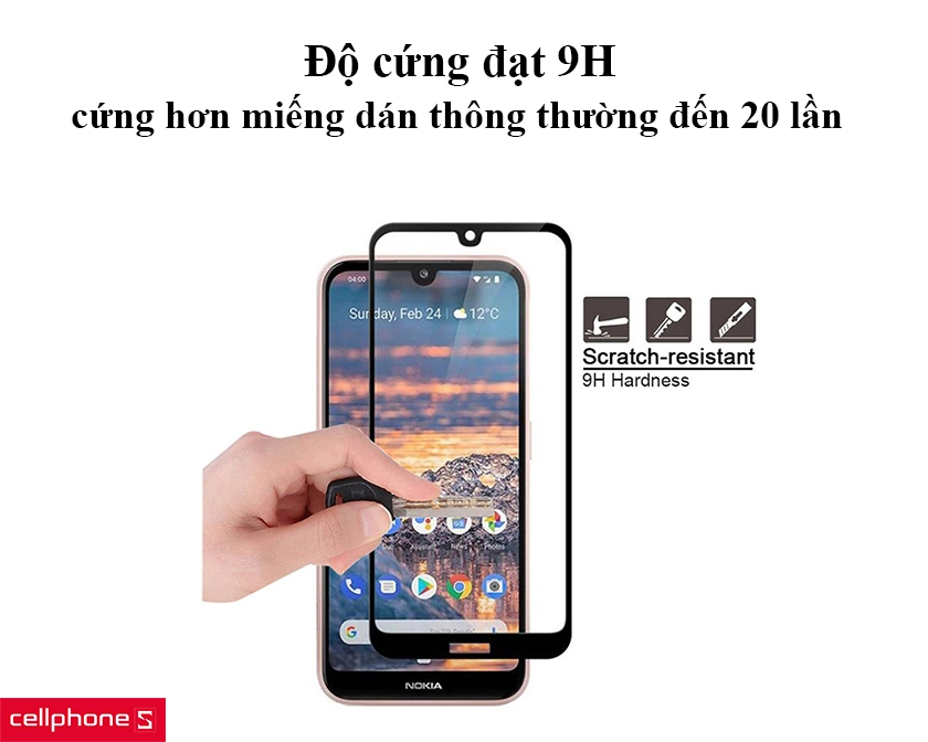độ cứng đạt 9H