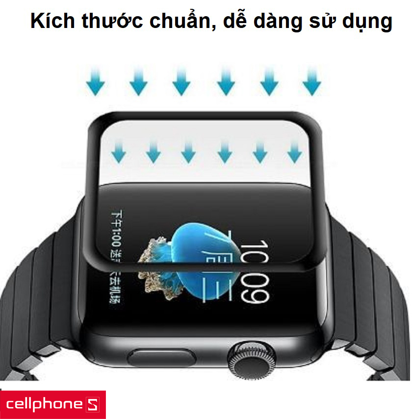miếng dán màn hình Apple Watch 38mm được cắt tỉ mỉ và chính xác từng góc cạnh