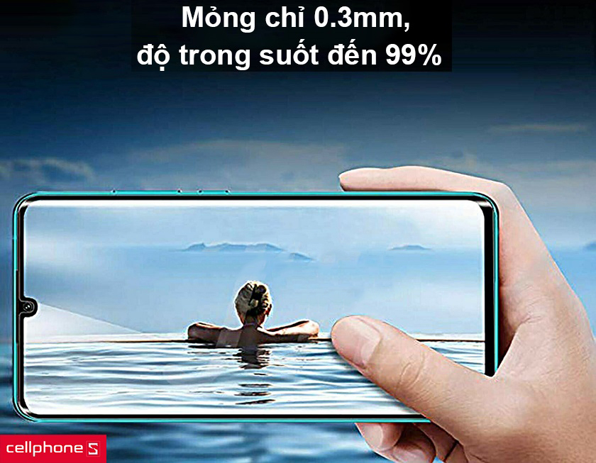 Mỏng chỉ 0.3mm, độ trong suốt đến 99%