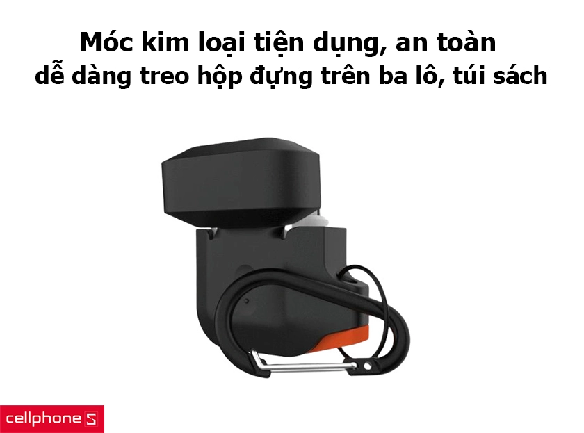 Móc kim loại tiện dụng, an toàn, kết nối cổng sạc dễ dàng