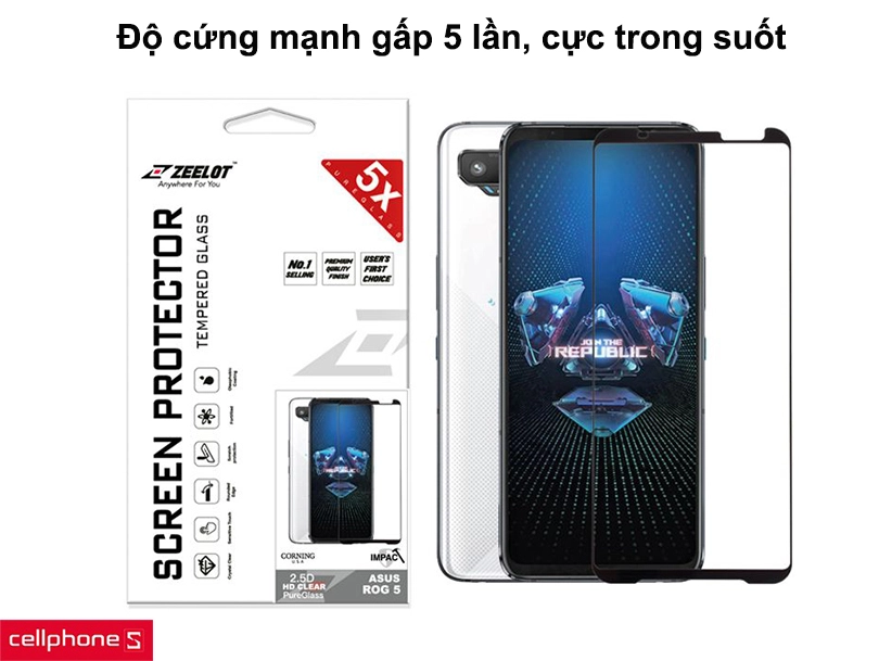 Độ cứng mạnh gấp 5 lần, cực trong suốt