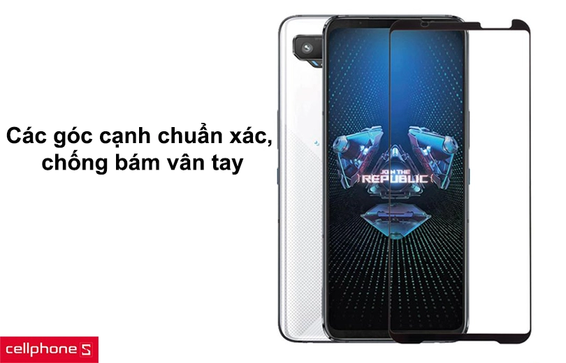 Các góc cạnh chuẩn xác, chống bám vân tay