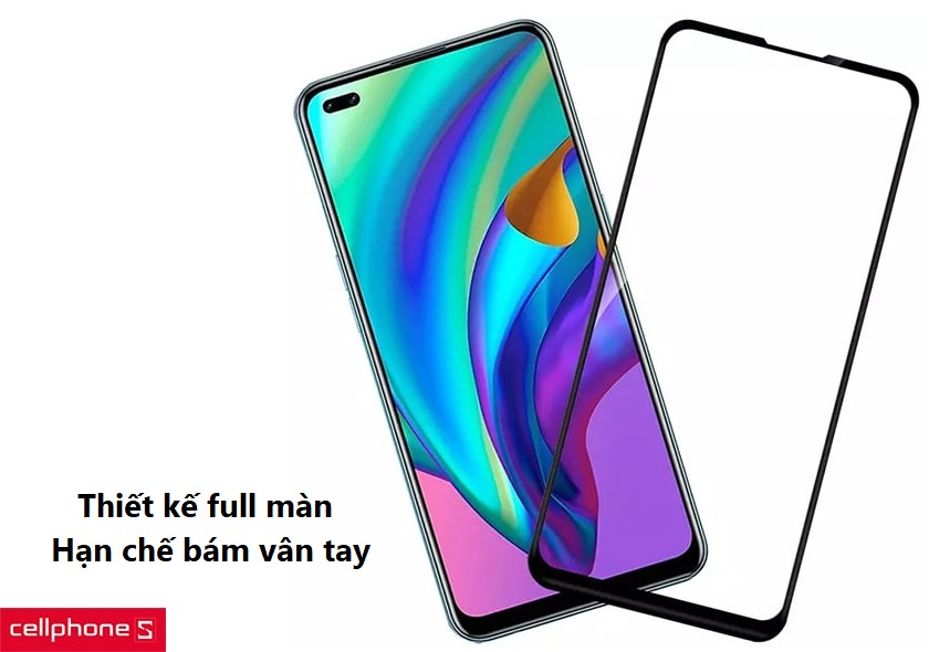 Thiết kế full toàn màn hình, hạn chế dấu vân tay