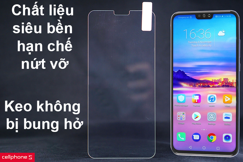 Chất liệu siêu bền hạn chế nứt vỡ điện thoại, keo bám chắc không bị bung hở