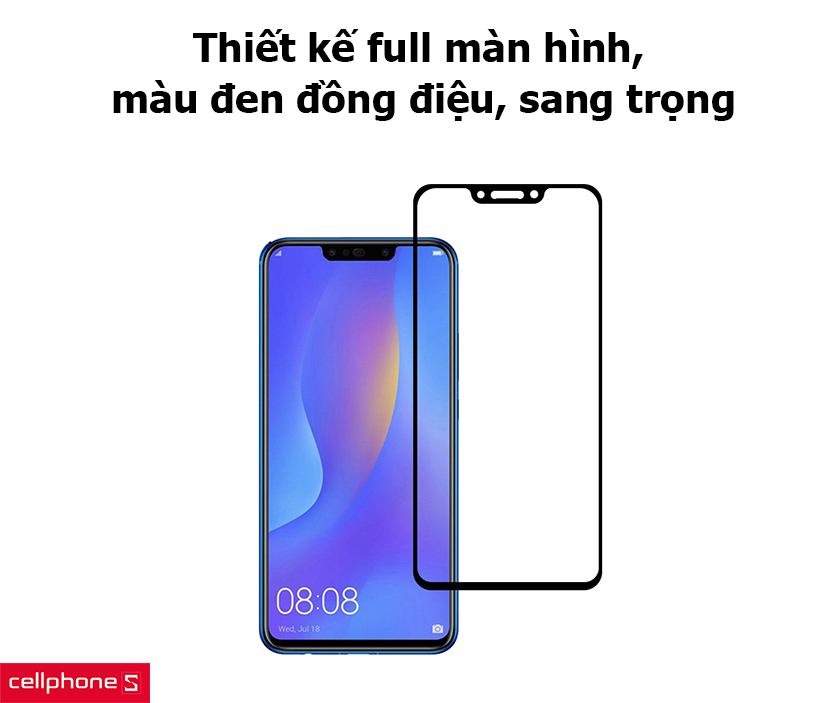 Thiết kế full màn hình, màu đen đồng điệu