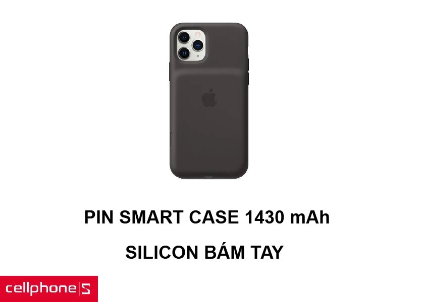 Thời lượng pin 1430mAh cùng lớp cỏ Silicon bám tay, chống bẩn