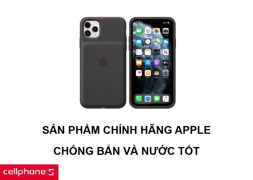 Sản phẩm chính hãng Apple cùng lớp Silicon chống vết bẩn và nước tốt