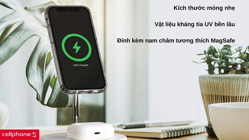 Ốp lưng MagSafe iPhone 12/12 Pro Belkin Magnetic Anti Microbial Protective Case Clear