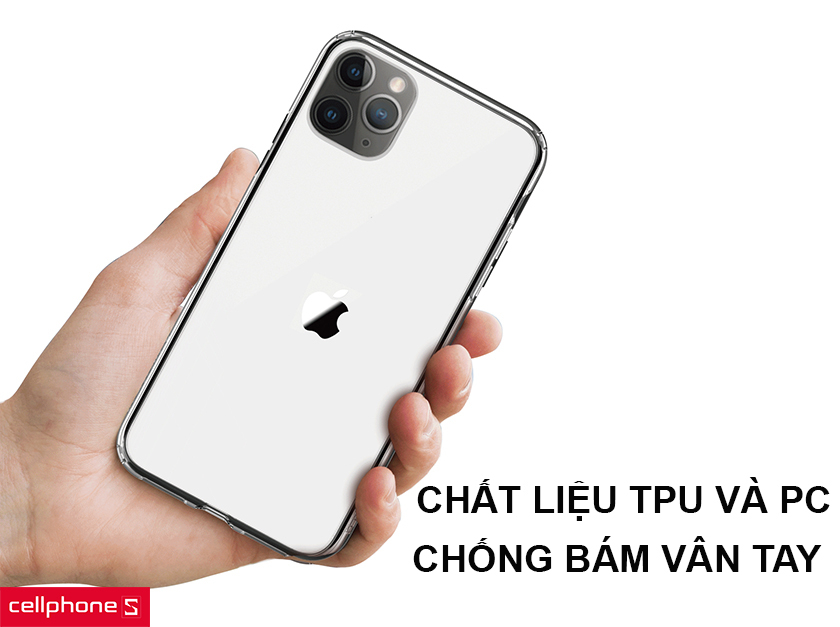Làm từ hai loại chất liệu là TPU và PC trong suốt cao cấp