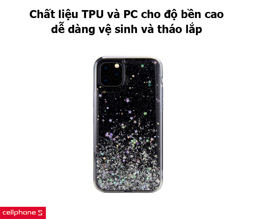 Chất liệu TPU và PC cho độ bền cao, dễ dàng vệ sinh