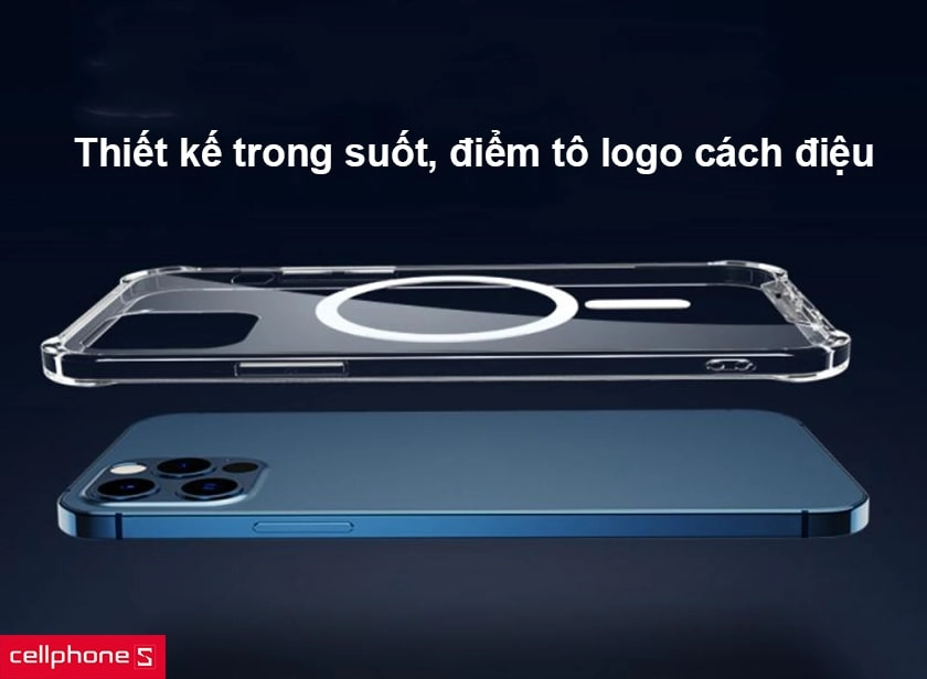 Ốp lưng Magsafe iPhone 12 Pro Max Belkin Magnetic Anti Microbial Protective Case Clear