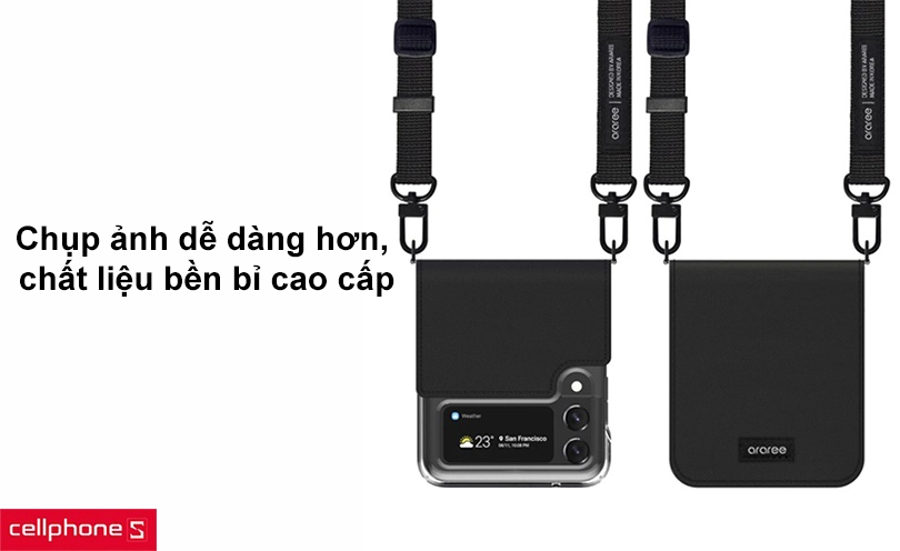 Bao da Samsung Galaxy Z Flip3 Araree Canvas Diary