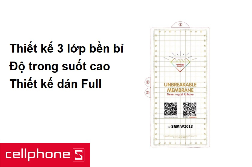 Thiết kế 3 lớp bền bỉ, độ trong suốt cao