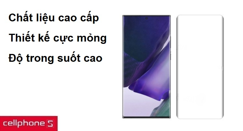 Chất liệu cao cấp, thiết kế cực mỏng có độ trong suốt cao