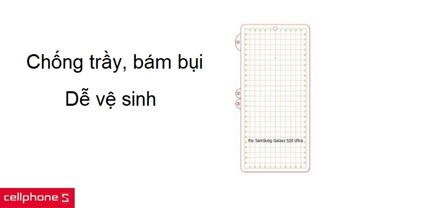 Miếng dán chống trầy xước, bám bụi và vân tay