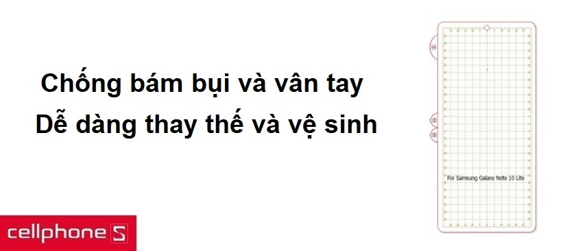 Chống bám bụi và vân tay vượt trội, dễ dàng thay thế và vệ sinh