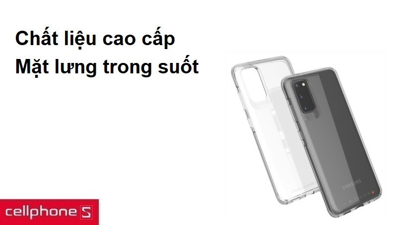 Chất liệu cao cấp, mặt lưng trong suốt