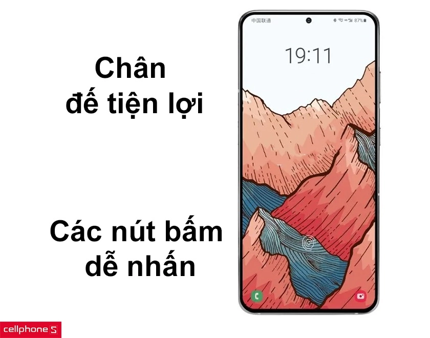 Chân đế tiện lợi, các nút bấm dễ nhấn