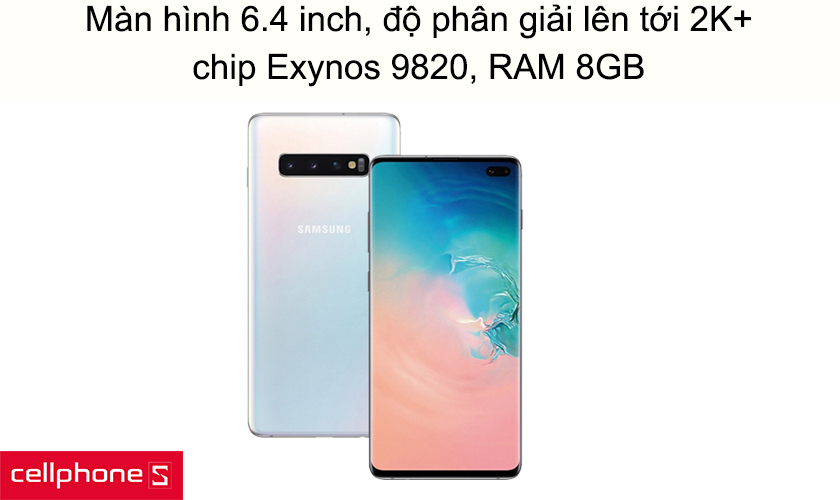 Màn hình 6.4 inch, độ phân giải lên tới 2K+, chip Exynos 9820, RAM 8GB