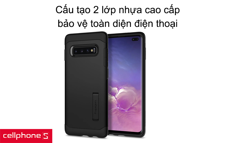 Cấu tạo 2 lớp nhựa cao cấp, bảo vệ toàn diện điện thoại