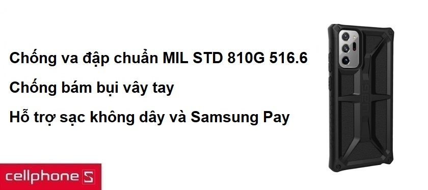 Chống va đập chuẩn MIL STD 810G 516.6, hỗ trợ sạc không dây và Samsung Pay