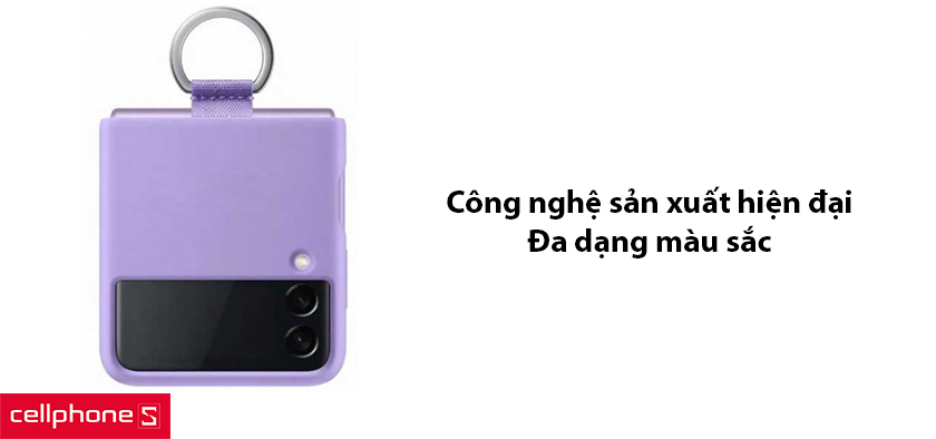 Ốp lưng Samsung Galaxy Z Flip 3 Silicone Cover with Ring 