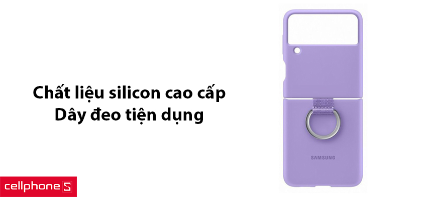 Ốp lưng Samsung Galaxy Z Flip 3 Silicone Cover with Ring 