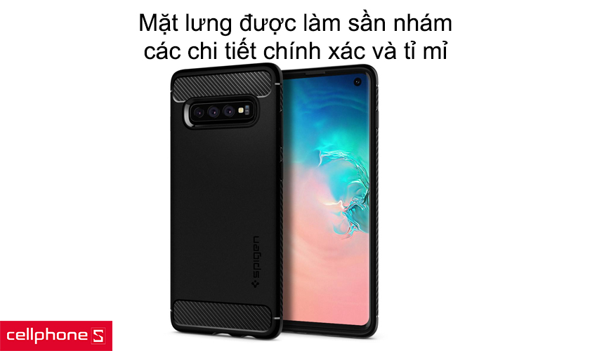 Mặt lưng được làm sần nhám, các chi tiết chính xác và tỉ mỉ