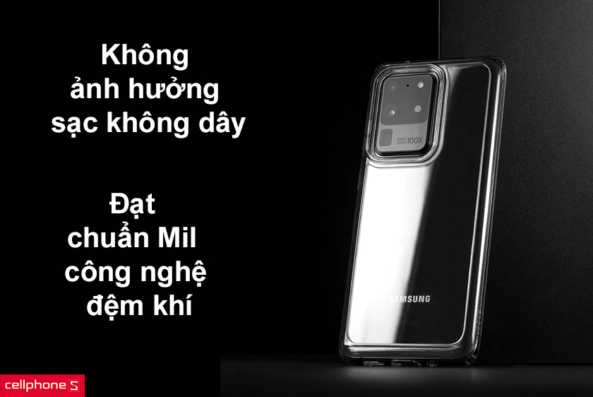 Không ảnh hưởng sạc không dây, đạt chứng nhận cấp Mil với công nghệ đệm khí