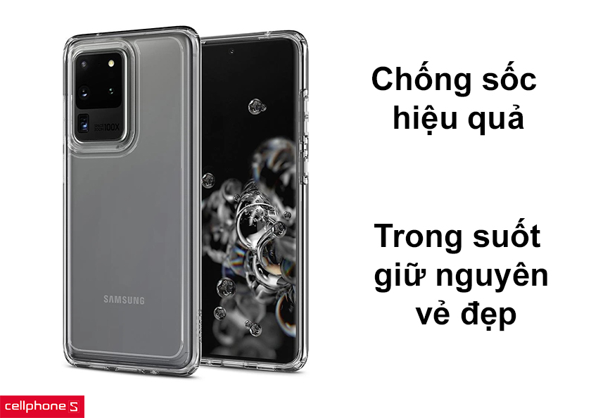 Chất liệu nhựa cao cấp chống sốc hiệu quả, trong suốt giữ nguyên vẻ đẹp của điện thoại
