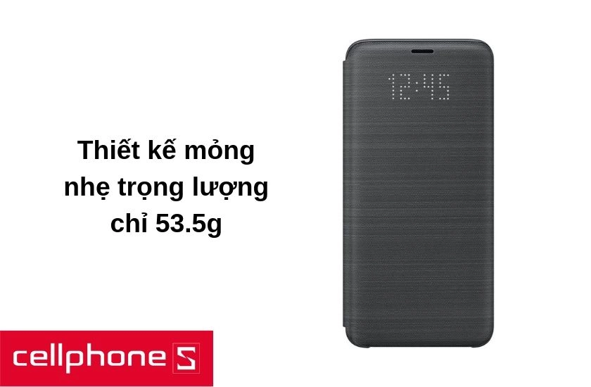 Thiết kế mỏng nhẹ với trọng lượng chỉ 53.5g