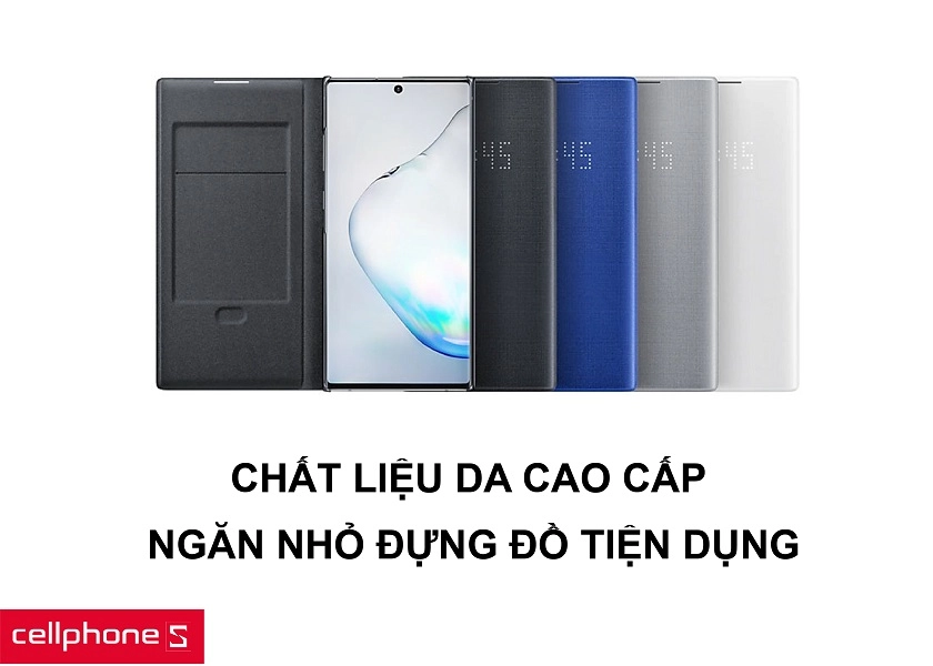 Được làm từ chất liệu da cao cấp cùng ngăn đựng đồ tiện dụng