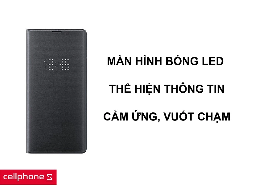 Màn hình LED mặt trước thể hiện thông tin nhanh cùng khả năng cảm ứng vuốt