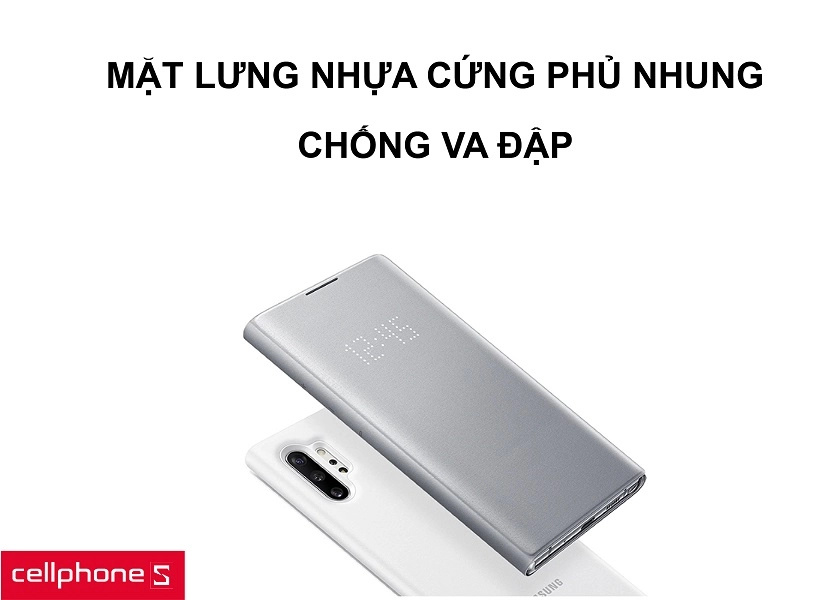 Mặt lưng làm từ nhựa cứng cùng khả năng chống bụi bẩn và va đập