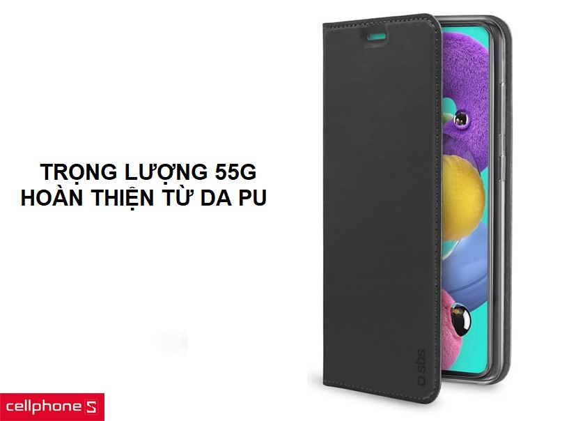 Trọng lượng chỉ 55g, hoàn thiện từ da PU