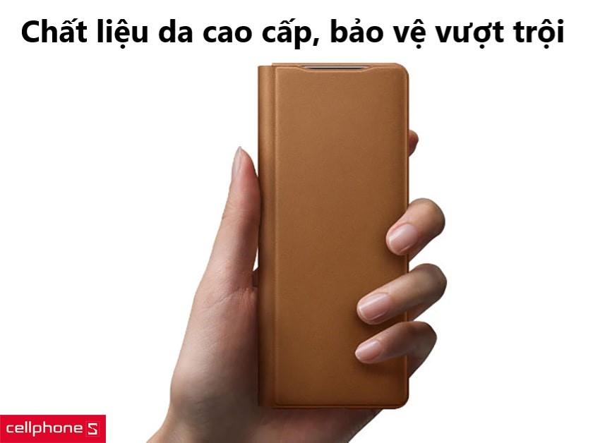 Bao da Samsung Galaxy Z Fold 3 Leather Flip Cover
