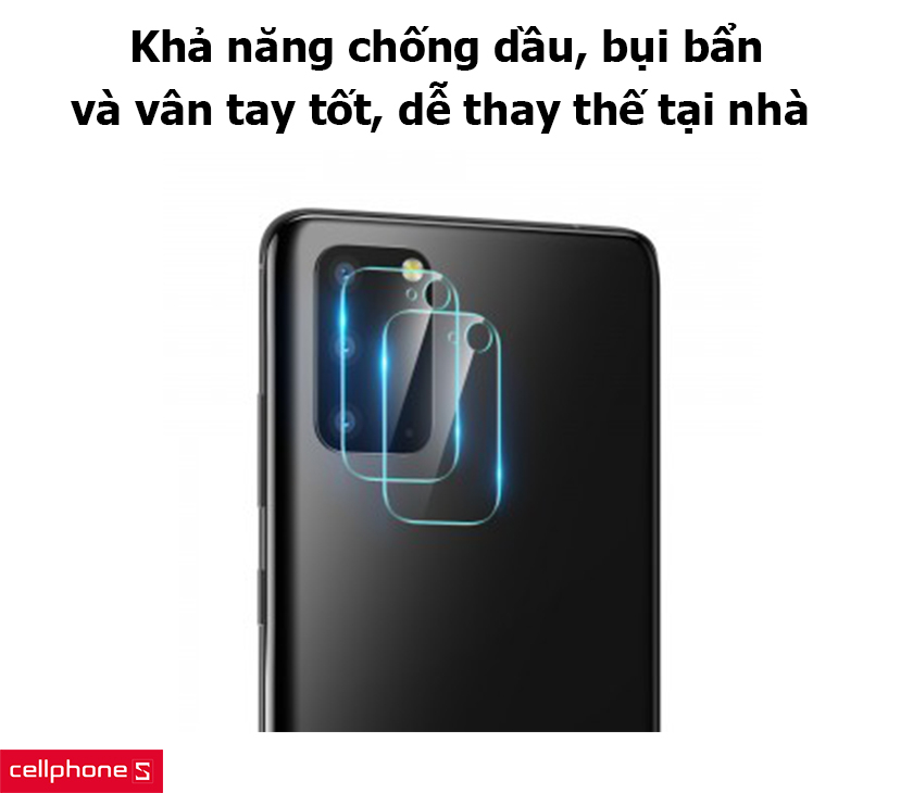 Khả năng chống dầu, bụi bẩn và vân tay tốt, dễ thay thế tại nhà