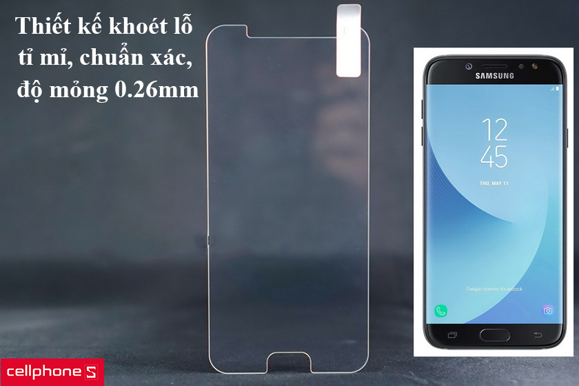 Thiết kế khoét lỗ tỉ mỉ, chuẩn xác, độ mỏng 0.26mm