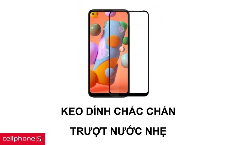 Keo dán dính chắc chắn và thay thế dễ dàng cùng khả năng trượt nước nhẹ