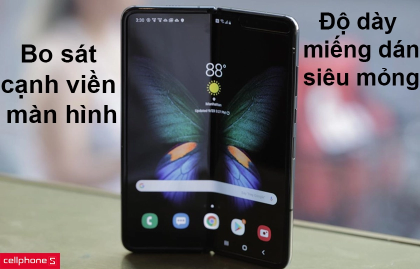 Độ dày siêu mỏng, bo sát các cạnh viền của màn hình