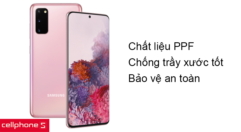 Chất liệu PPF chống trầy xước, bảo vệ màn hình smartphone hiệu quả